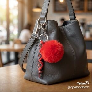 Crimson Shadow Zig Zag Keychain